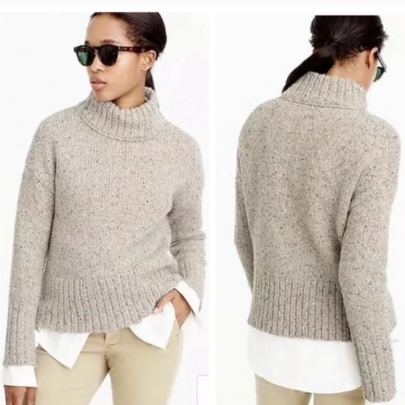 J. Crew Mockneck Sweater in Italian Yarn size medium m pullover - Picture 2 of 5